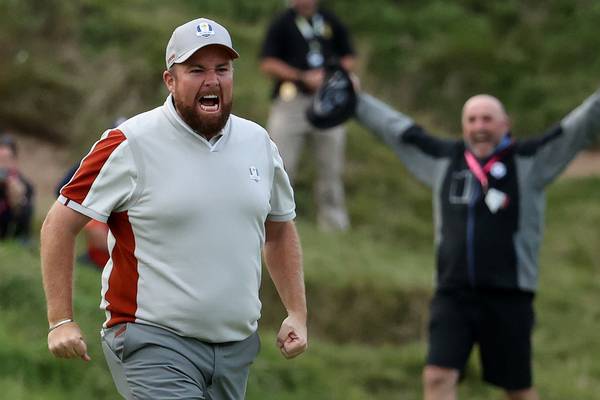 Ryder Cup: Shane Lowry shines for Europe but USA stand on the brink of victory