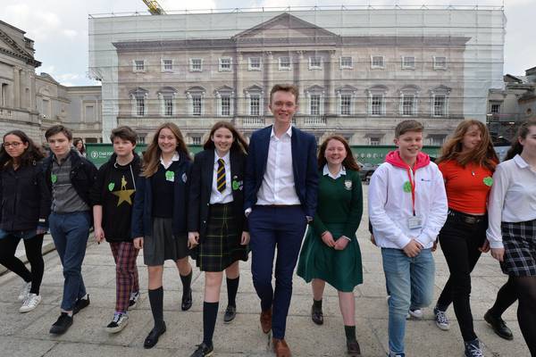 School students lay out climate demands in Leinster House