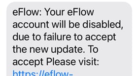 Up to 10 fake ‘Eflow’ sites set up each day as scam messages continue