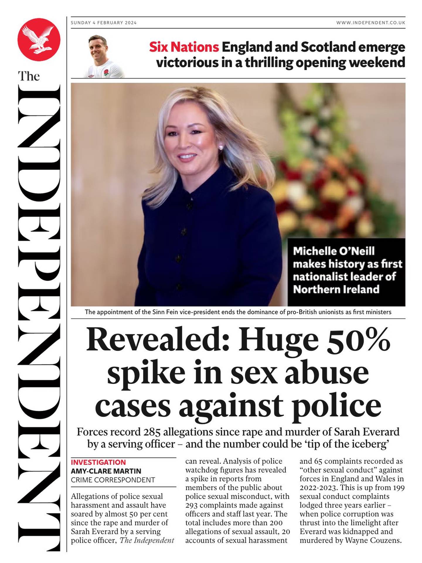 The Independent front page