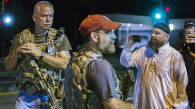 Heavily armed ‘Oath Keepers’ inject new unease in Ferguson