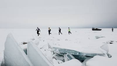 Running an ice marathon across a Siberian lake