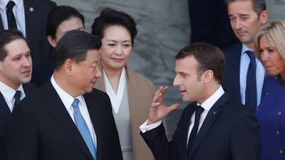 Macron and Xi pledge unity at unprecedented Paris summit