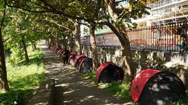 Asylum-seeker encampments: More barriers erected along Dublin’s Grand Canal in bid to deter tents