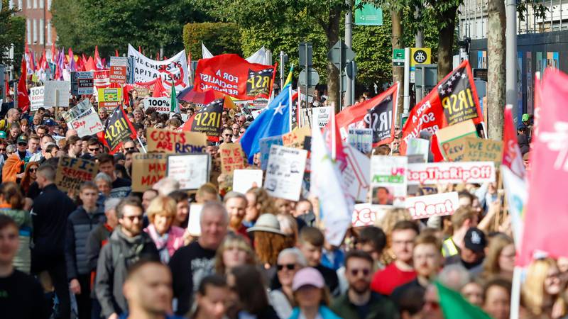 Cost-of-living protest: 3,000 turn out for Dublin march
