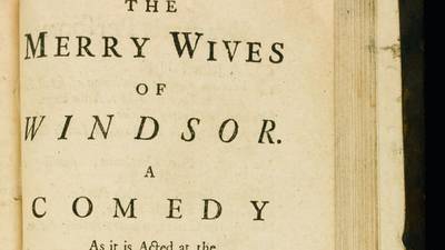 First Irish edition of Shakespeare’s ‘The Merry Wives of Windsor’ sells in London