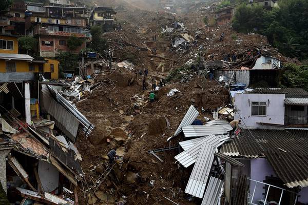 At least 58 dead after heavy rains trigger flooding and landslides in Brazilian city