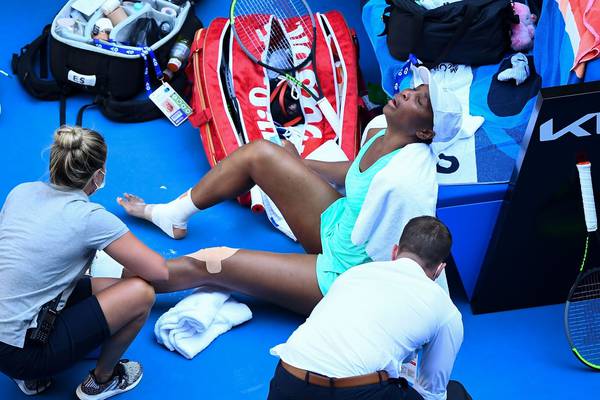 Venus Williams refuses to give in to injury in valiant Australian Open effort