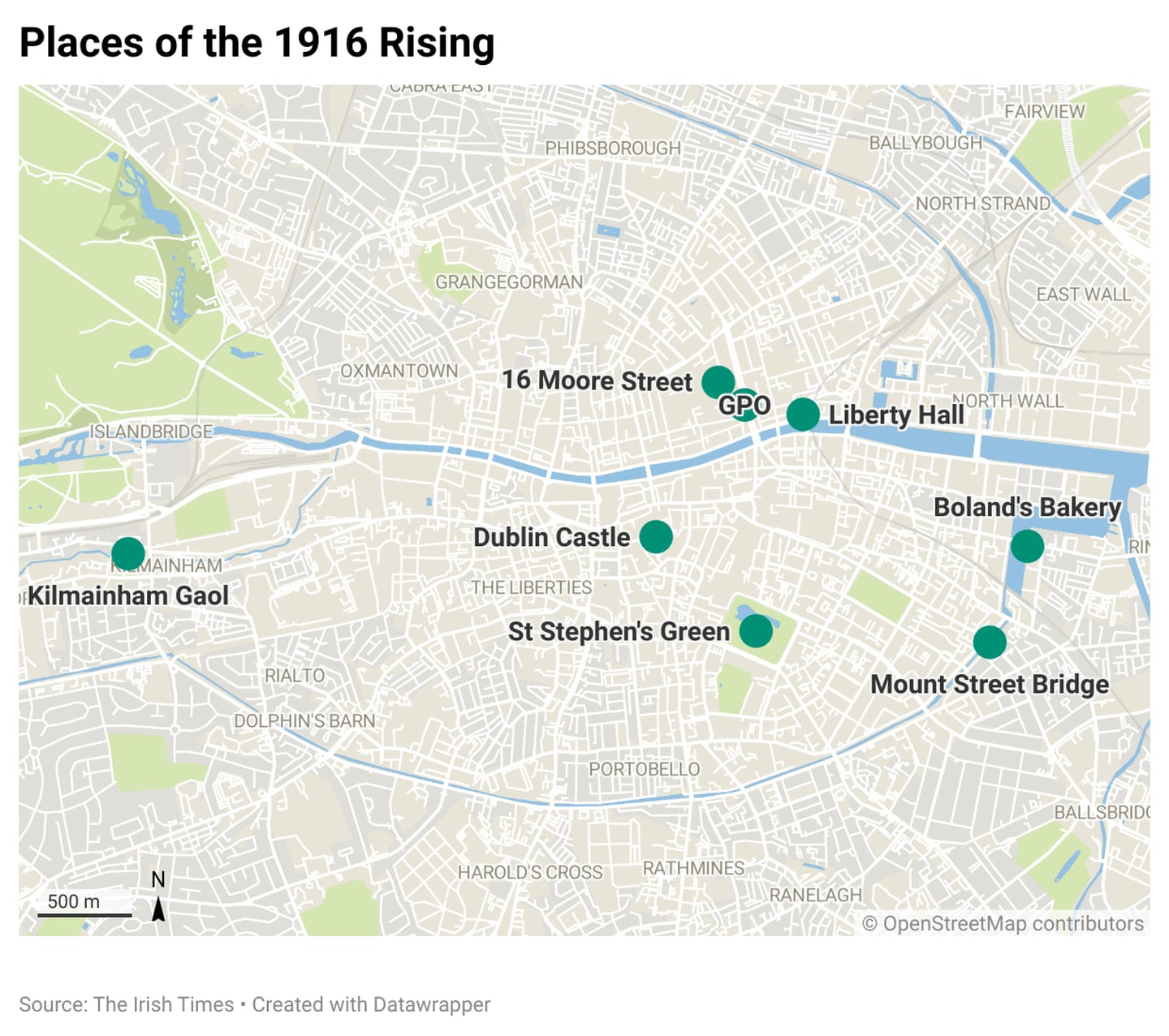 1916 places of the Rising
