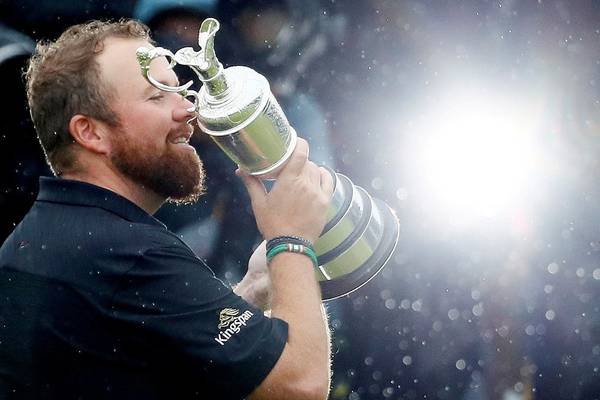 Shane Lowry leads celebrations and belts out Fields of Athenry