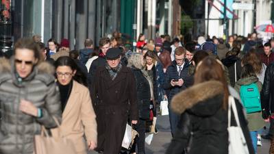Number of shoppers on Dublin streets drops sharply