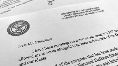 Jim Mattis’s resignation letter to Donald Trump in full