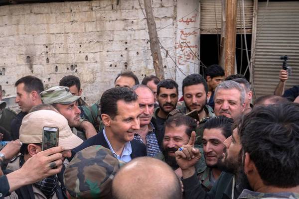 Bashar al-Assad visits besieged enclave in eastern Ghouta