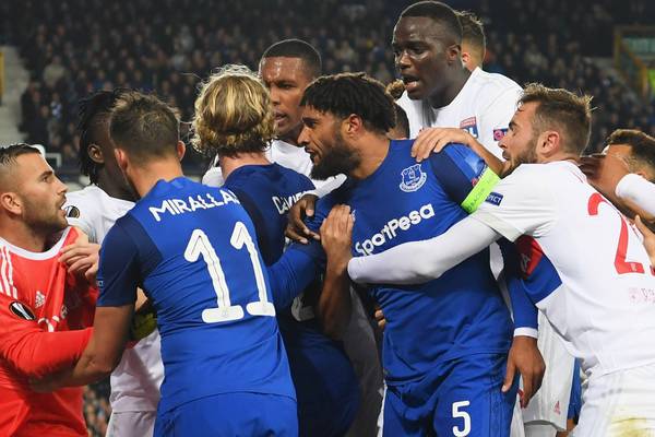 Everton could face Uefa sanction after melee and fan violence