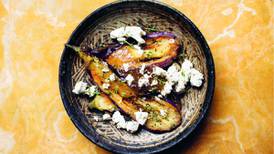 Nigel Slater’s aubergine, honey, sheep’s cheese