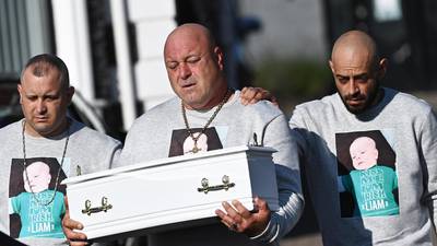 Funeral takes place of baby boy killed at home in Belfast