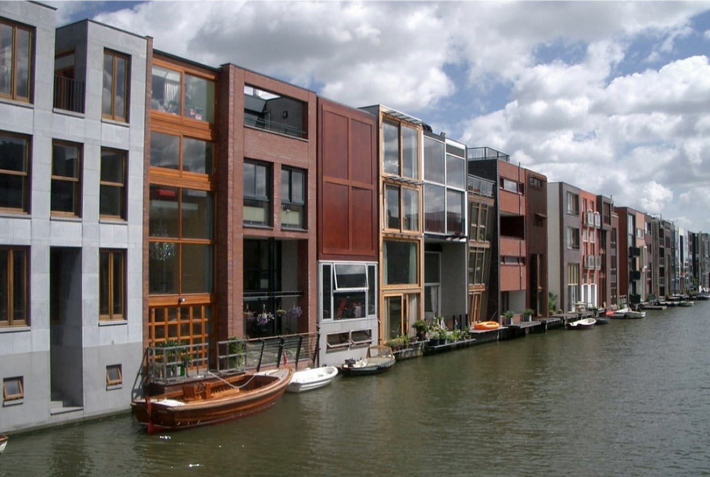 An example of housing in Amsterdam, Netherlands where the density is 100 dwellings per hectare