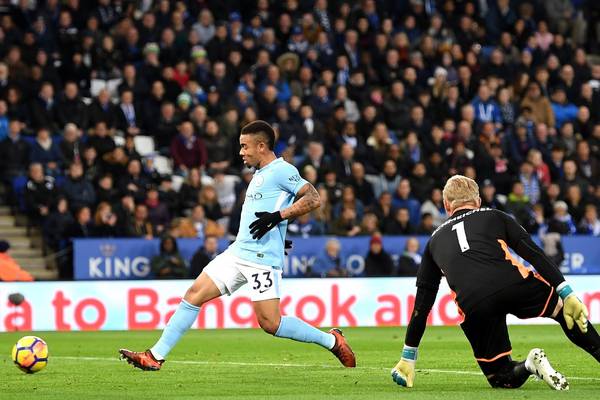 Manchester City keep up relentless pace at Leicester