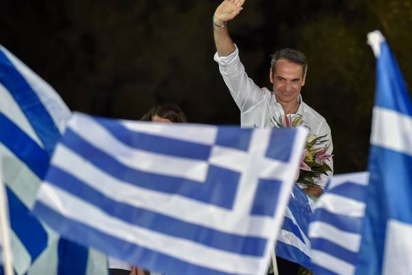 Resurgent centre-right party poised for victory in Greek election
