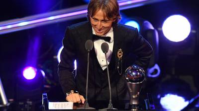 Luka Modric named Fifa men’s player of the year