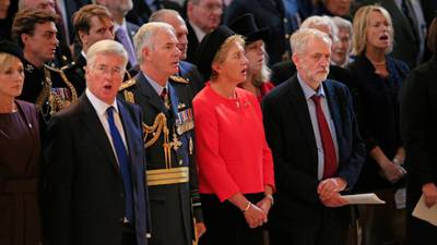 Jeremy Corbyn criticised for not singing national anthem