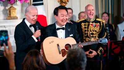 South Korea’s president sings ‘American Pie’ at White House  dinner