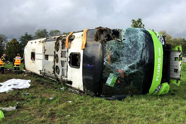 Twenty-nine people injured after bus overturns in France