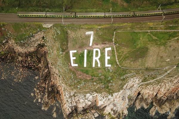 The second World War ‘Éire’ sign rescued from a Dublin cliffside