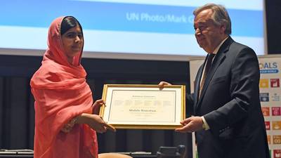 Malala Yousafzai in key UN role promoting girls’ education
