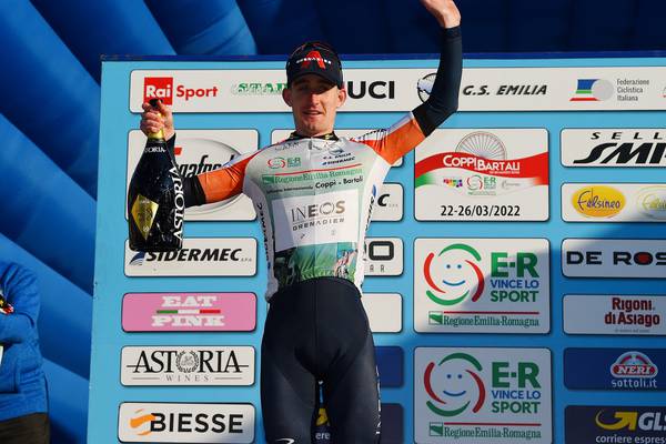 Ireland’s Eddie Dunbar takes over race leader’s jersey in Italy