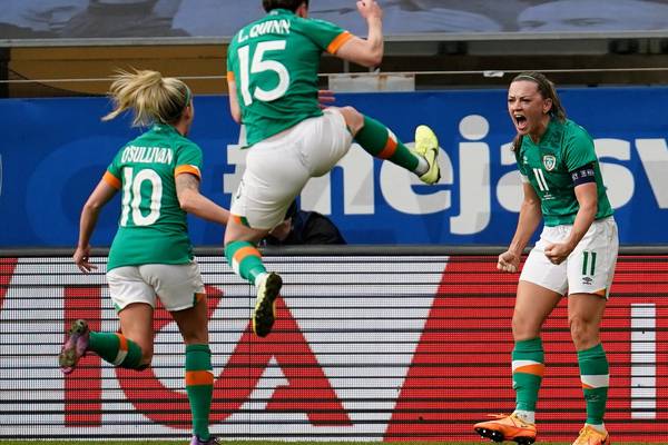 Ireland hold on for draw against Sweden after Katie McCabe strike