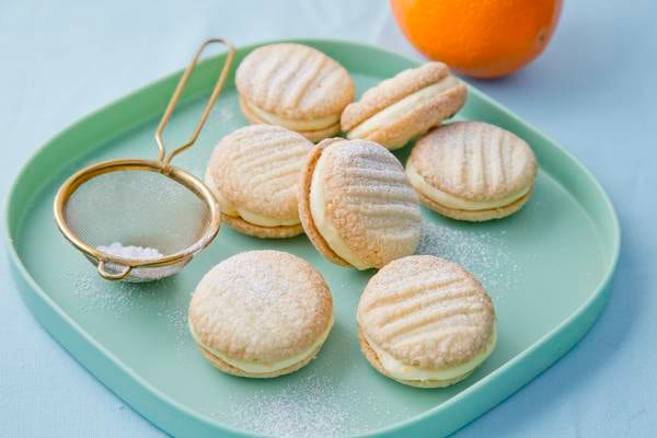 Orange cream biscuits