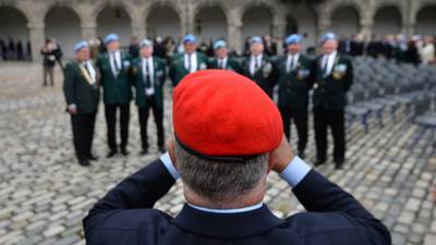 Group of Irish British army pensioners attend Dublin ceremony