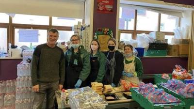 ‘A league of his own’: Roy Keane on sandwich duty at Cork soup kitchen