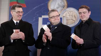 Lithuania  celebrates becoming 19th member of euro zone