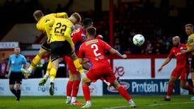 Sam Curtis rises highest to help St Patrick’s Athletic secure derby win over Shelbourne  