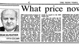 Seán Kilfeather’s 1991 column on such a damaging episode for the GAA