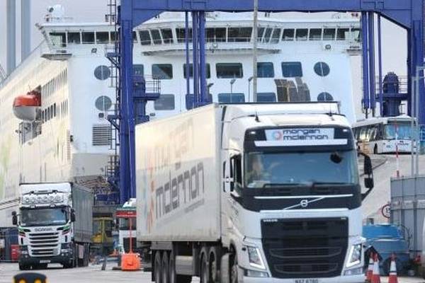 Brexit causes sharp fall in Irish lorry freight on Irish Sea ferries