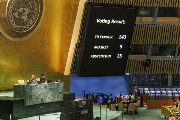 UN General Assembly backs Palestinian bid for full membership
