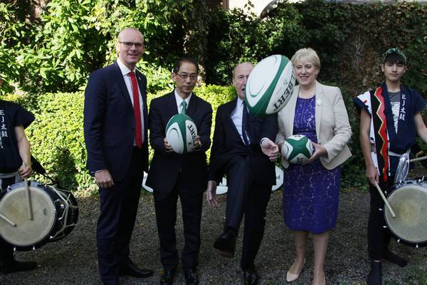 Rugby World Cup an ‘immense’ opportunity to build Irish presence in Japan, Coveney says