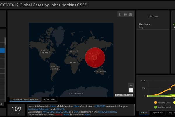 Coronavirus: Near real-time interactive dashboard tracks cases