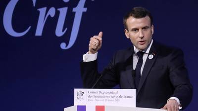 Emmanuel Macron unveils plans to combat anti-Semitism