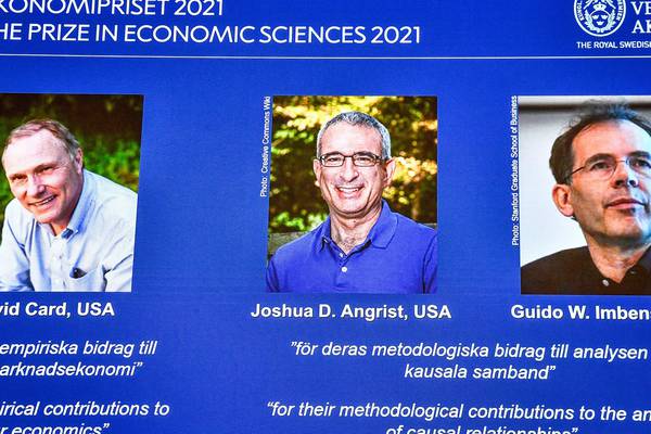 US-based trio claim Nobel economics prize for ‘natural experiments’