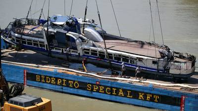 Hungarian police to examine raised wreck of Danube pleasure boat