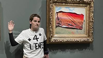 Climate activist arrested after defacing Monet’s Poppy Field in Paris museum