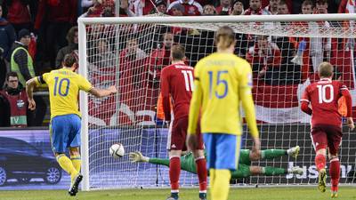 Zlatan Ibrahimovic shines but Denmark cling to lifeline