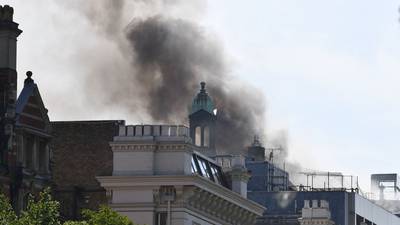 Major evacuation as luxury hotel goes on fire in central London