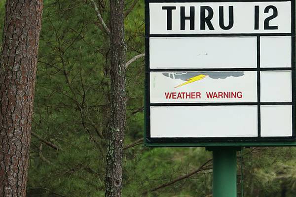 Start of Masters delayed by 30 minutes due to thunderstorms at Augusta