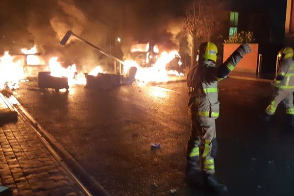 Halloween night: Fire crews attacked as they deal with burning cars and road blocks