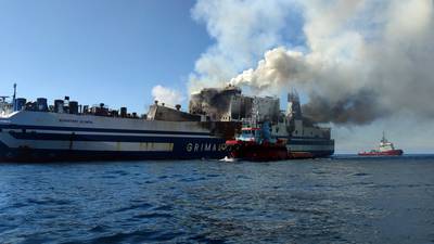Twelve still missing after fire breaks out on Greece-Italy ferry